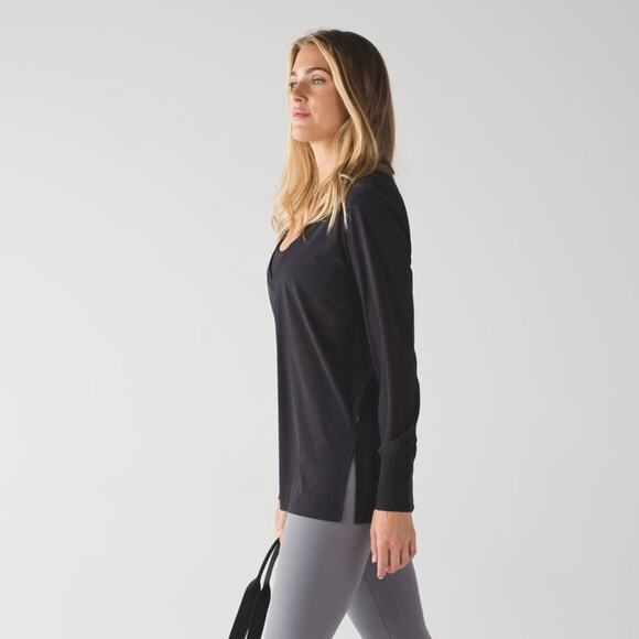 Lululemon Get Low Long Sleeve Top Black - Picture 12 of 12
